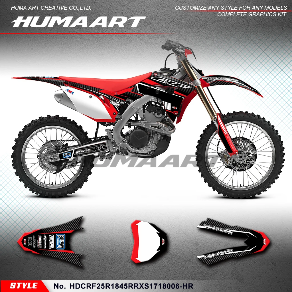 

Наклейки huпера, набор графических наклеек для Honda CRF250R CRF450R 2017 2018 2019 2020, HDCRF25R1845RRXS1718006-HR