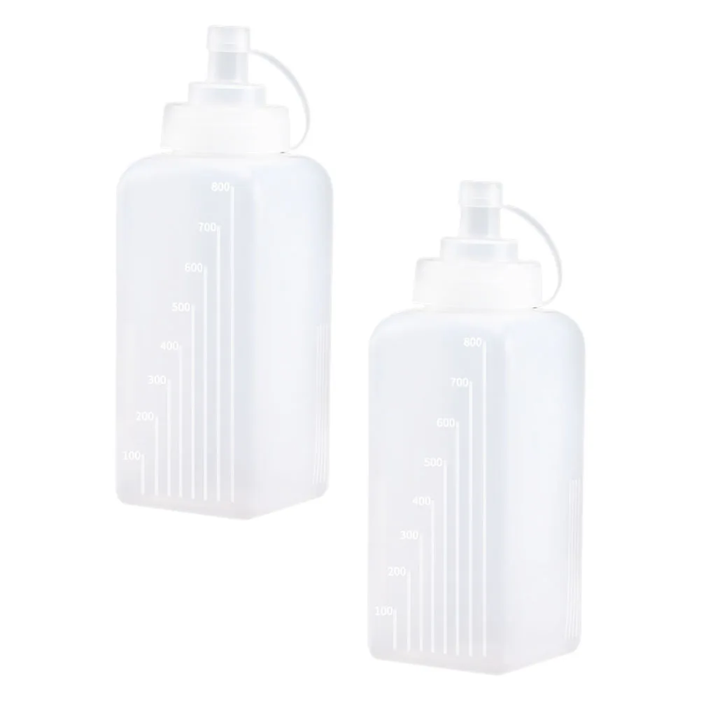 

2Pcs Squeeze Sauce Bottle 14.1MM Large Diameter for Salad Dressing Tomato Jam Honey Kitchen Gadgets Plastic Bottles Oyster
