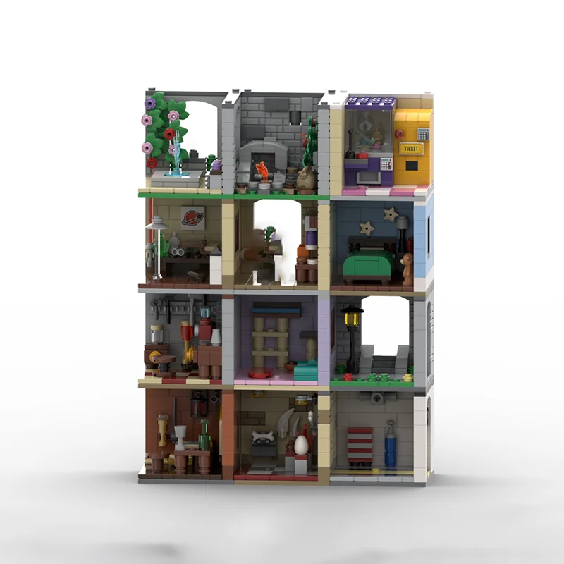 Stad Street View Moc Bouwstenen Modulaire Vignette/Habitat Bundel Model Technologie Modulaire Blokken Kerst Set DIY Speelgoed Geschenken