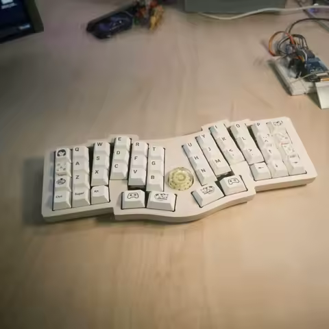 Delast Alice Mechanical Keyboard Wired Single Mode Marine Board Case Hot-Swap Custom Support QMK Vial Ergonomic Office Keyboard