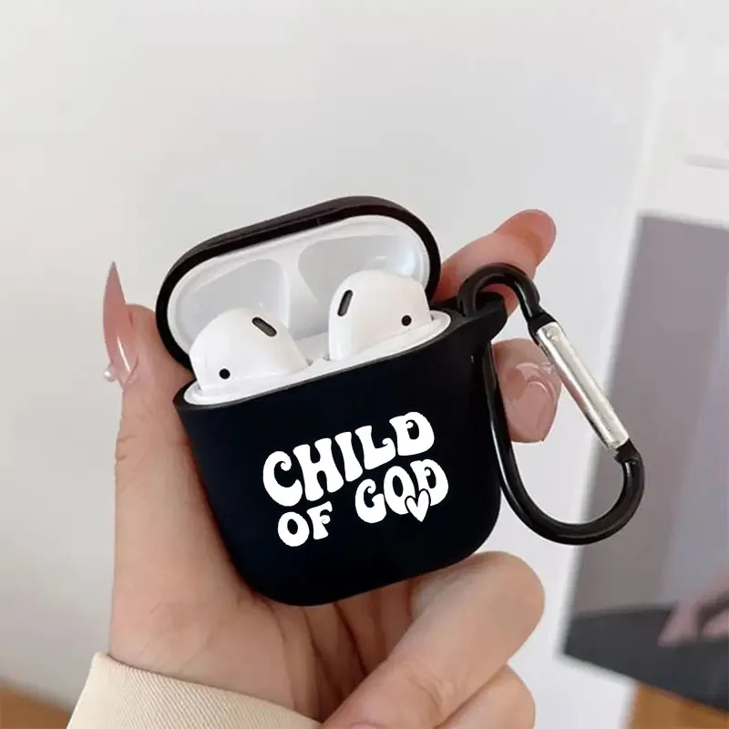 Christian Child of God Retro Sticker Airpod Case Cool Earphone Cover for AirPods 2 3 Pro 2nd Generation Case Gift for Teenagers