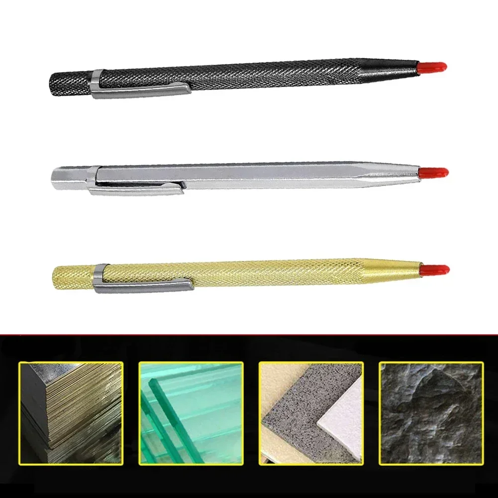 3pcs Carbide Tip Scriber Pen Marking Engraving Pen For Metal Plate Glass Wood Ceramic Diamond Marking Pens Workshop Hand Tools
