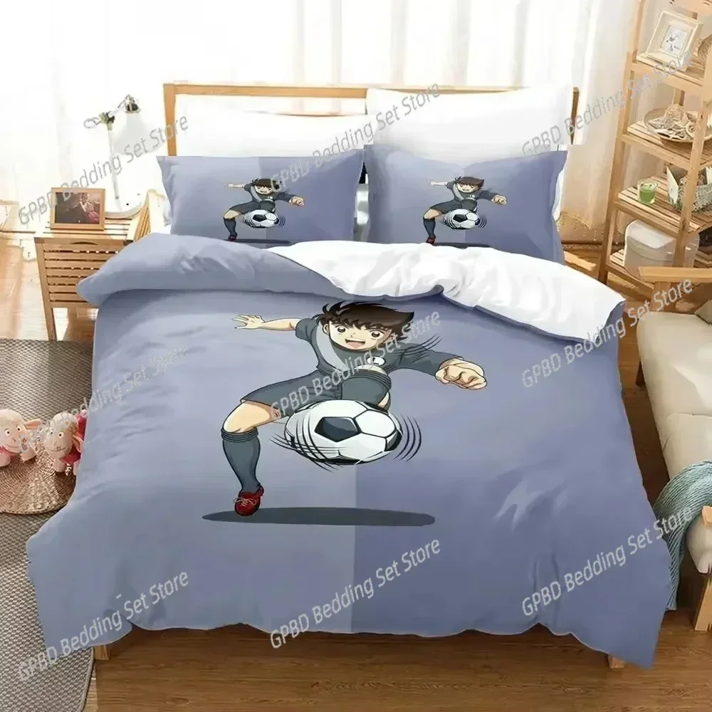 Anime Captain Tsubasa Bedding Set Boys Girls Twin Queen Size Duvet Cover Pillowcase Bed Boys Adult Fashion Home Textileextile