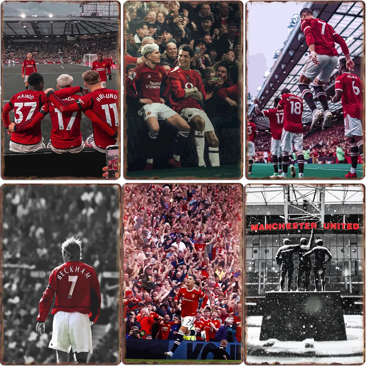 Legendary Old Trafford Stadium Retro Metal Plaque Poster Club Home Decor Bar Cave Classic Tin Sign Room Decor Wall Decoration