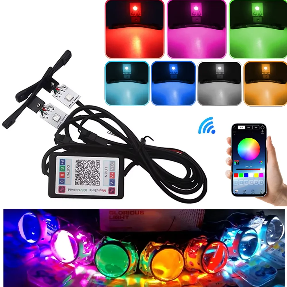 2PCS Car Demon Eyes Led Light 12V Automotive Devil Eyes for 2.5