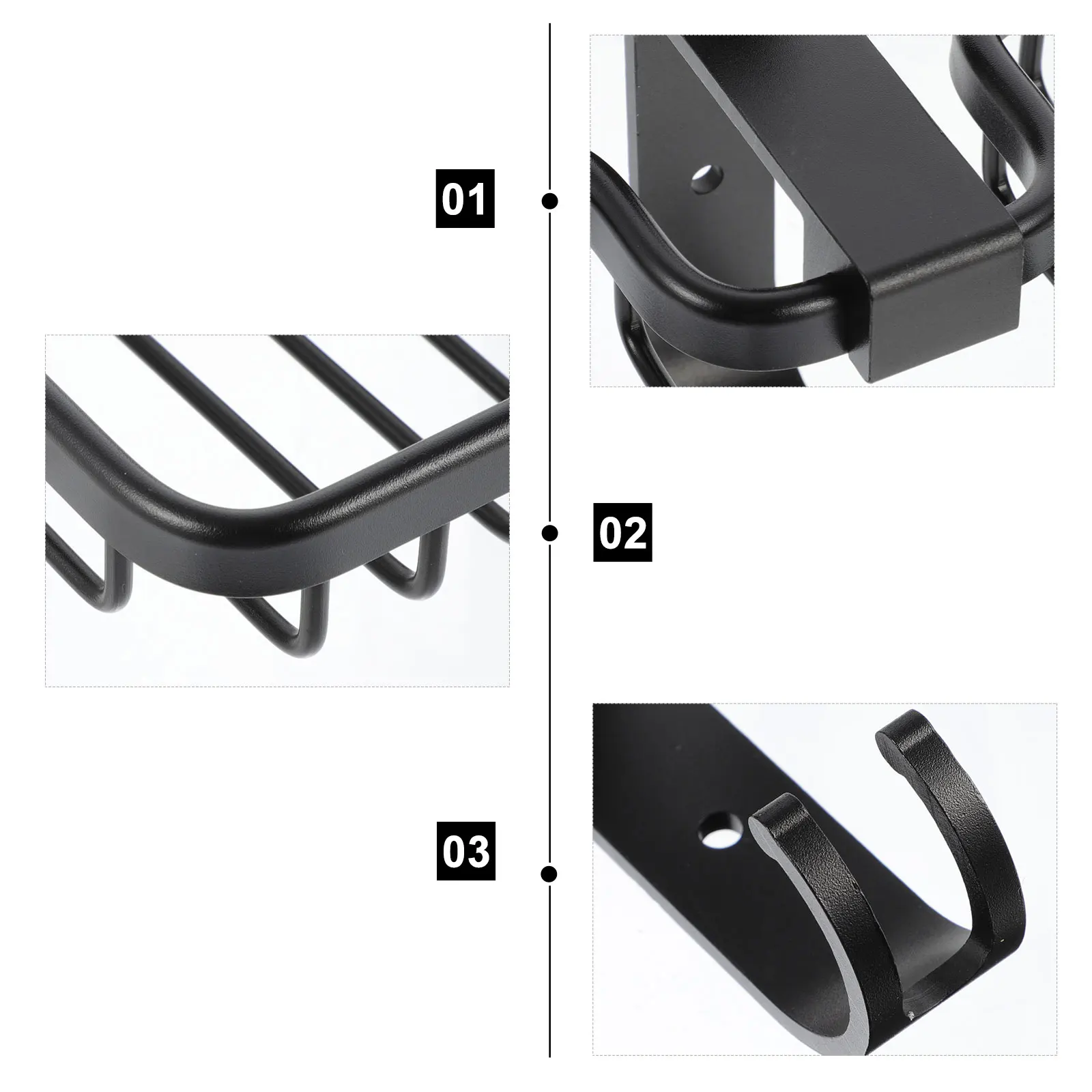 

1pc Soap Holder Rack Aluminum Alloy Waterproof Corrosion Resistant Easy Install No Drilling 3 Minutes Soap Shelf Dish Container