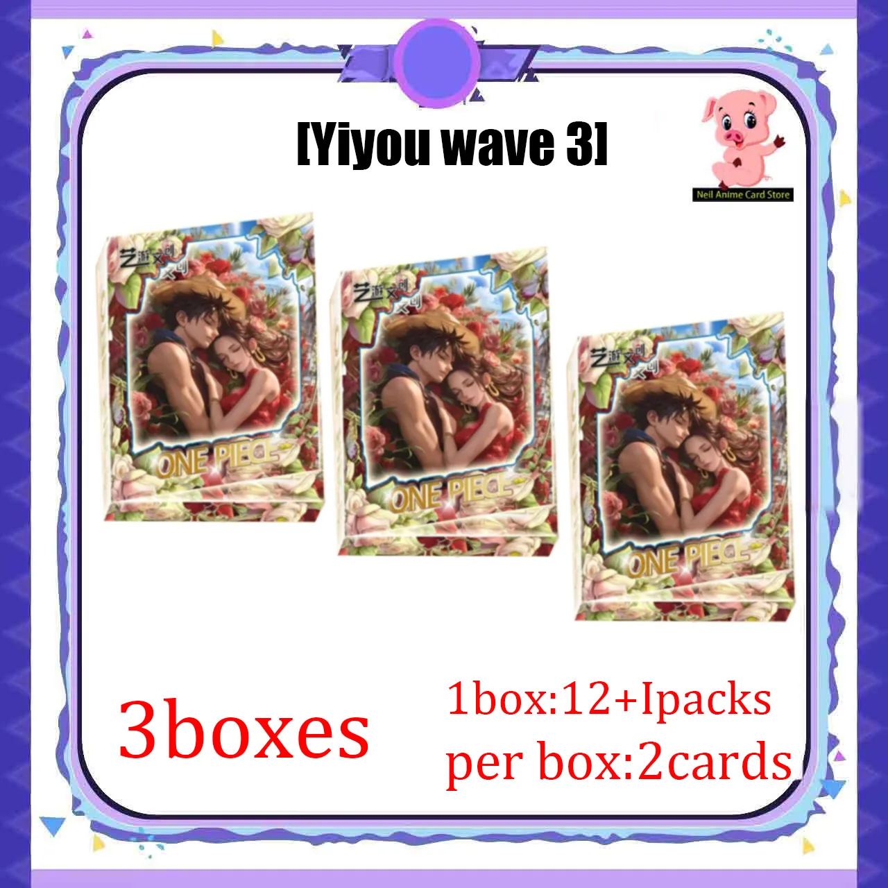 

Wholesaler YiYou One Piece Wave 3 Imagining the World Collection Card Booster Box Magic High Energy Limited Anime Card Kids Gift