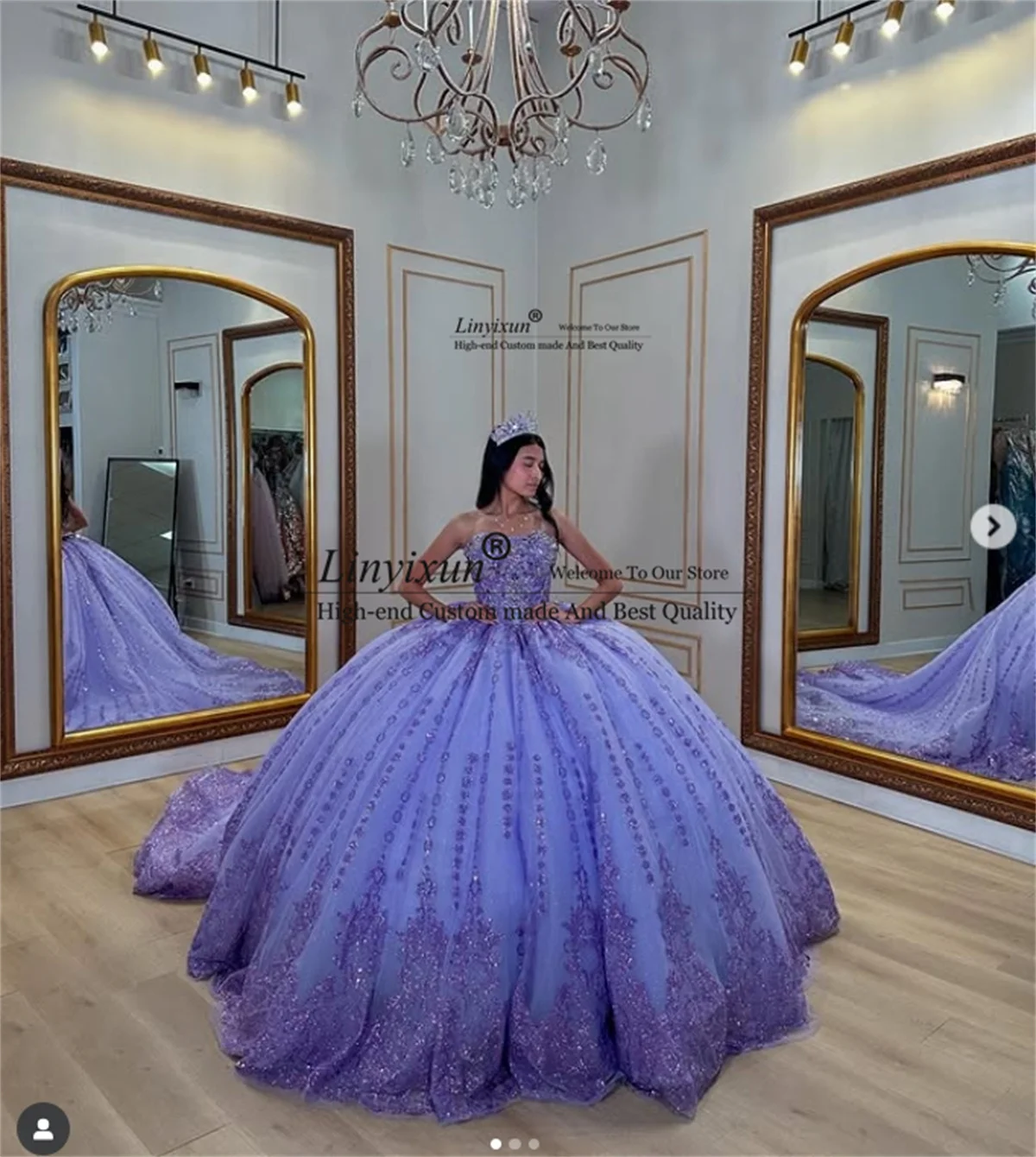 

Princess Ball Gown Quinceanera Dress With Applique Sequins Corset Sweet 16 Off Shoulder Birthday Vestido De 15 Anos Customized