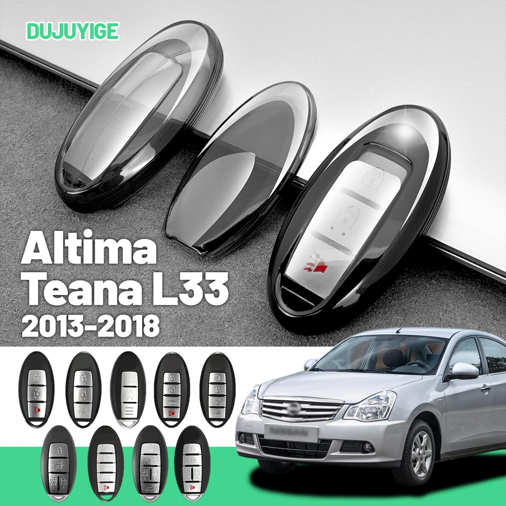 

Прозрачный чехол для ключей из ТПУ для Nissan Altima Teana L33 2013-2018, защитный чехол для брелока, автомобильные аксессуары 2014 2015 2016 2017