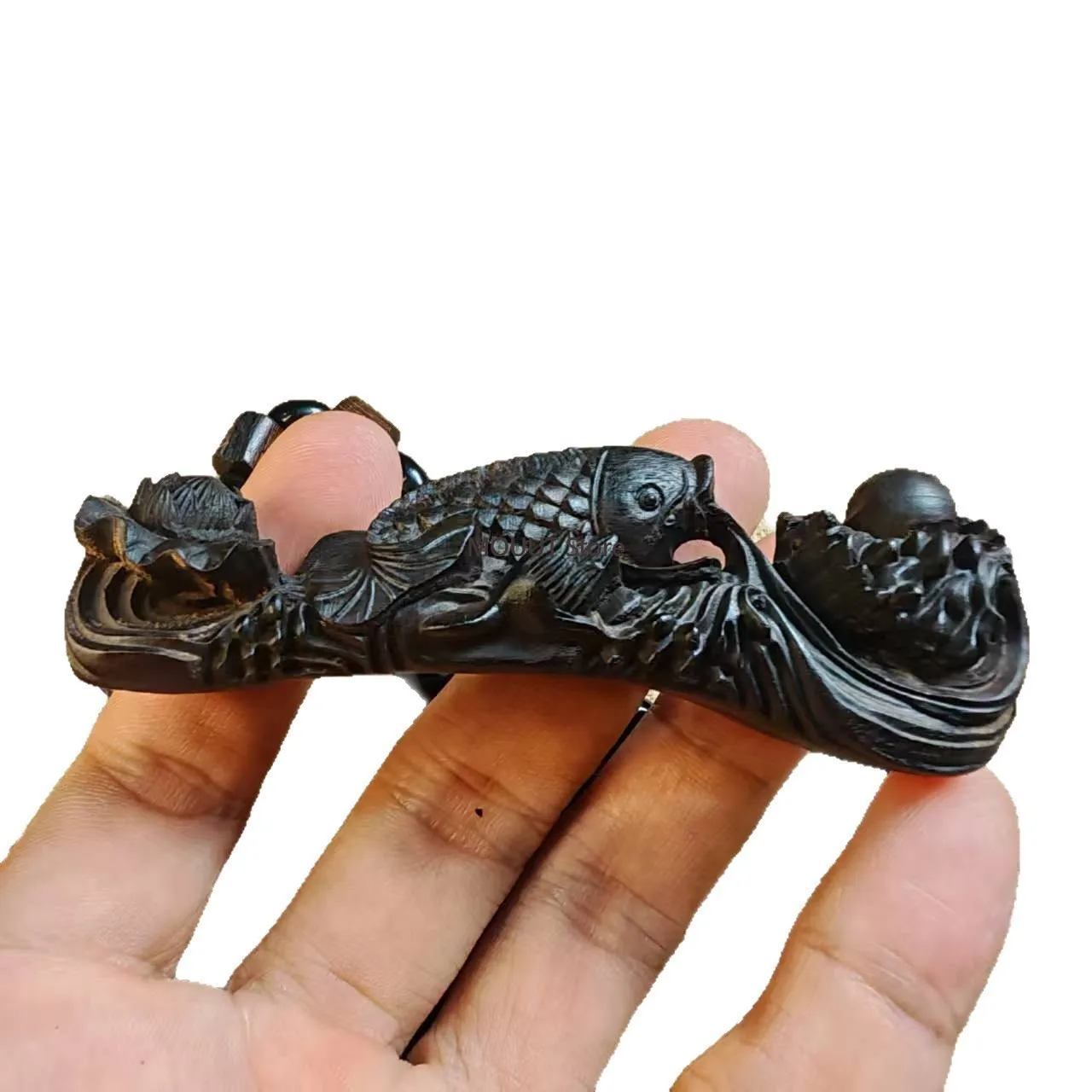 Vintage Antique Style Ruyi Fish Ornament New Chinese Style Home Study Room Cultural Play Miscellaneous Desktop Tea Pet Decoratio