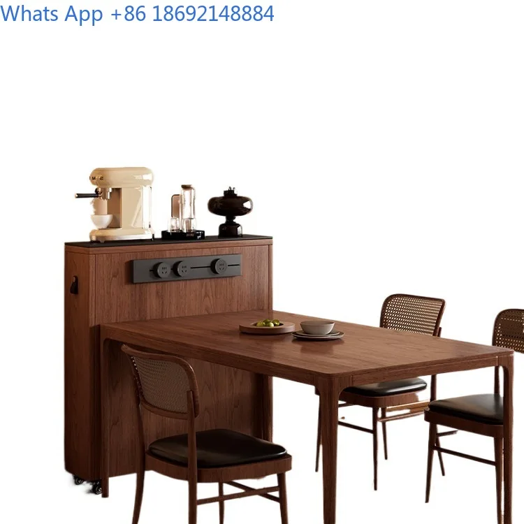 Solid wood narrow island cart slim storage cabinet with wheels for small spaces movable single cupboard