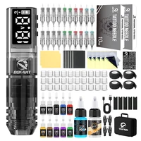 DQFART kit de tatuaje pluma de tatuaje inalámbrica 1600mAh máquina de tatuaje aguja de tatuaje tinta de tatuaje para artistas principiantes suministros de tatuaje