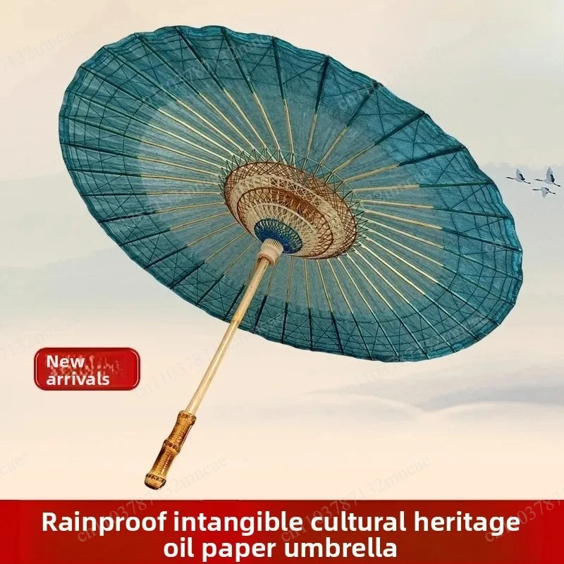 Men's And Women's Oil-Paper Umbrellas Decorative Dance Props Rainproof And Sun-Proof Traditional Chinese Style Paper Umbrella