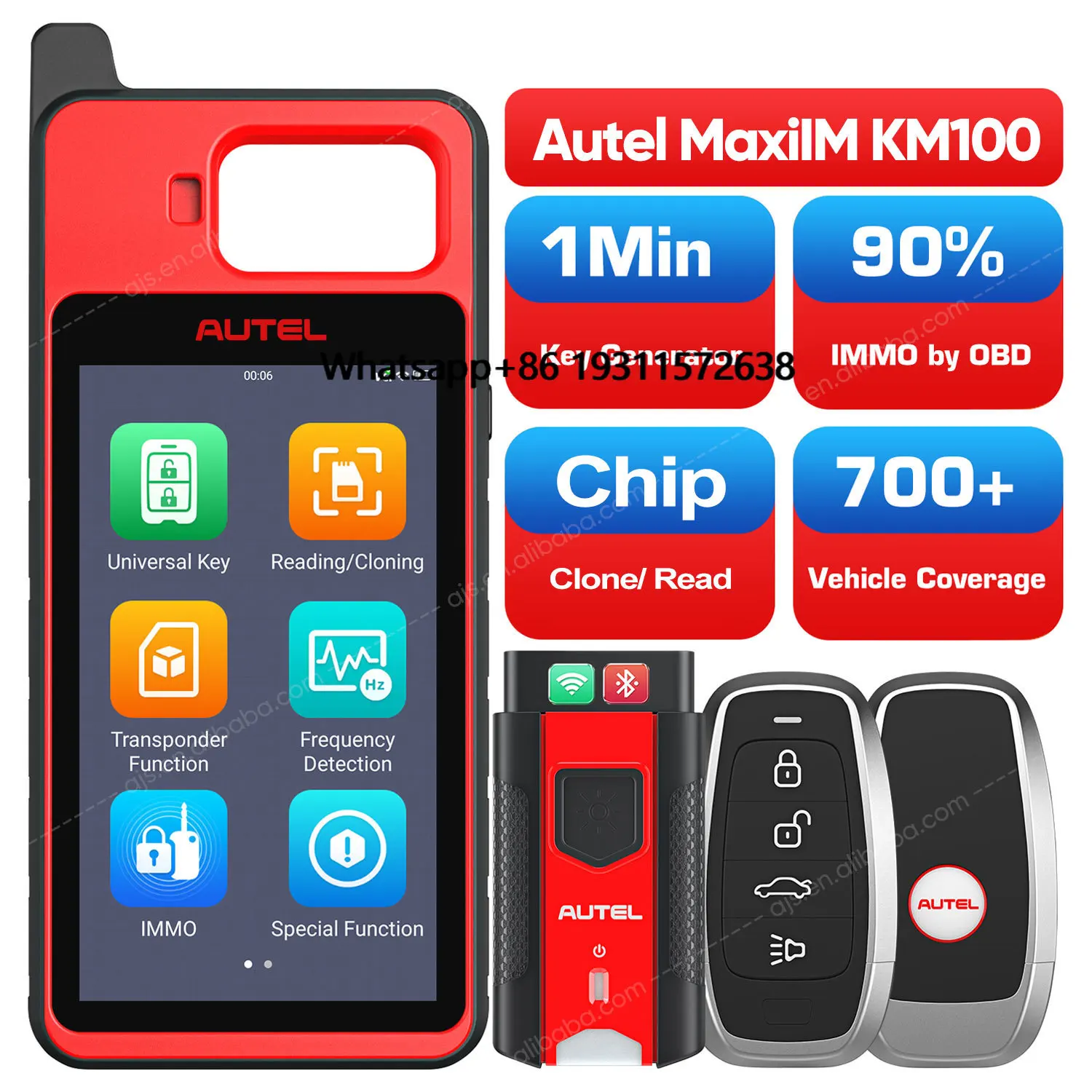 

Autel KM100 X E IMMO Car Key Programmer MaxiIM PRO Auto Ikey Programming Diagnostic Tools Scanners Altar KM 100 KM100X KM100E