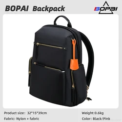 BOPAI Women Bag Travel Business Fashion Backpack Waterproof 17 Inch Student Laptop Large Capacity School College Anti-theft Bag