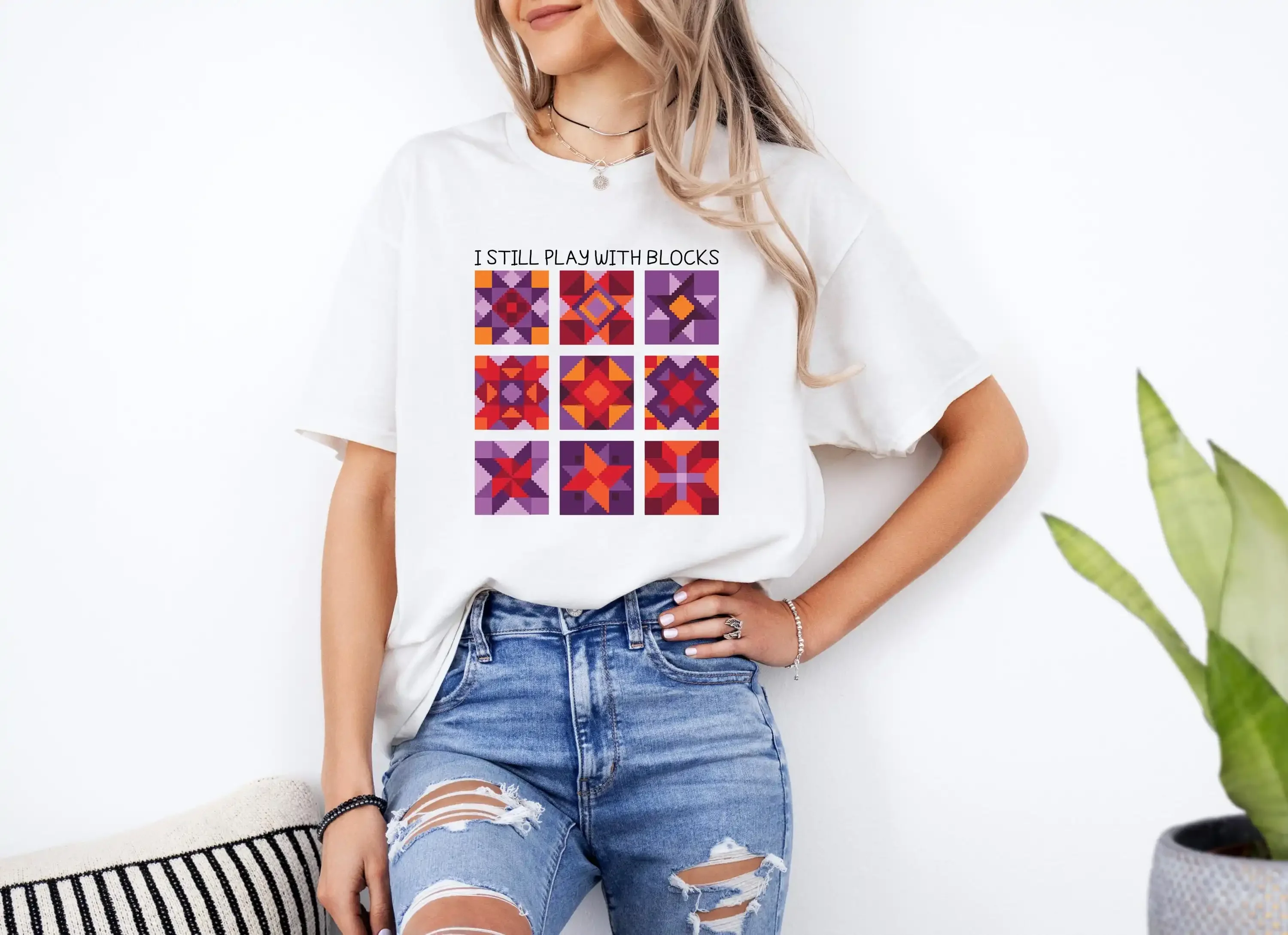 I Still Play With Blocks T Shirt Quilt Patterns Quilter Quilting Humor Sewing Lover Tailor Mom