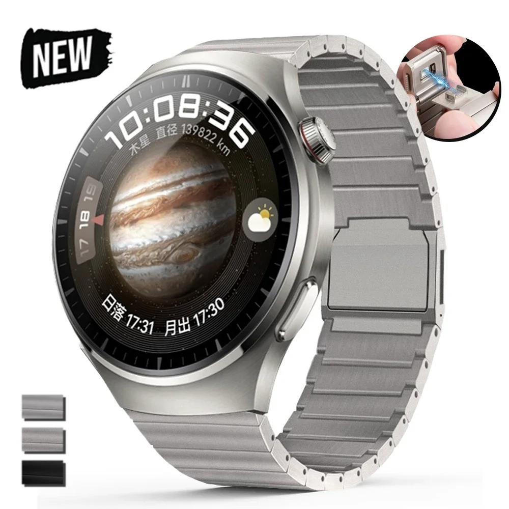 Titanium Magnetic Bracelet for Huawei Watch 4 GT 2 3 4 Pro 46mm 2e Luxury Strap for HUAWEI GT4 Band for Samsung Galaxy 3 45mm S3