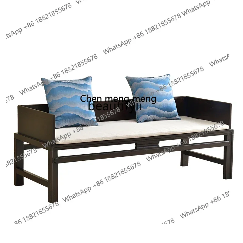X  Chinese-style solid wood bed, bedroom, end stool, ash wood Arhat bed, modern simple B & B hotel