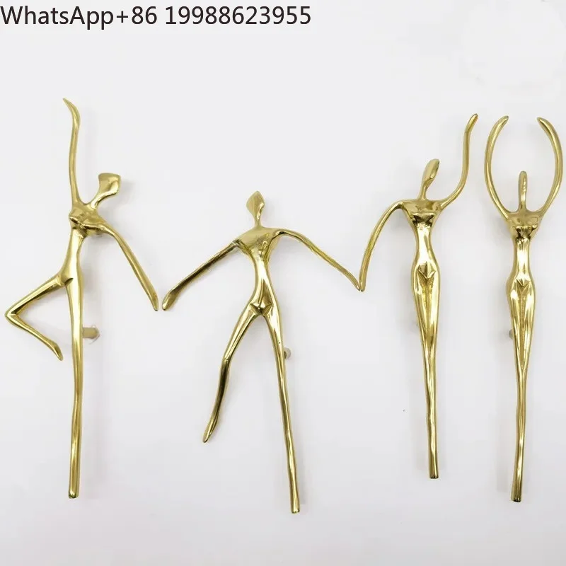 Brass Ballerina Dancing Girl Handle Decoration Cabinet Door Wardrobe Gold Light Luxury French Nordic Porch Door Handle