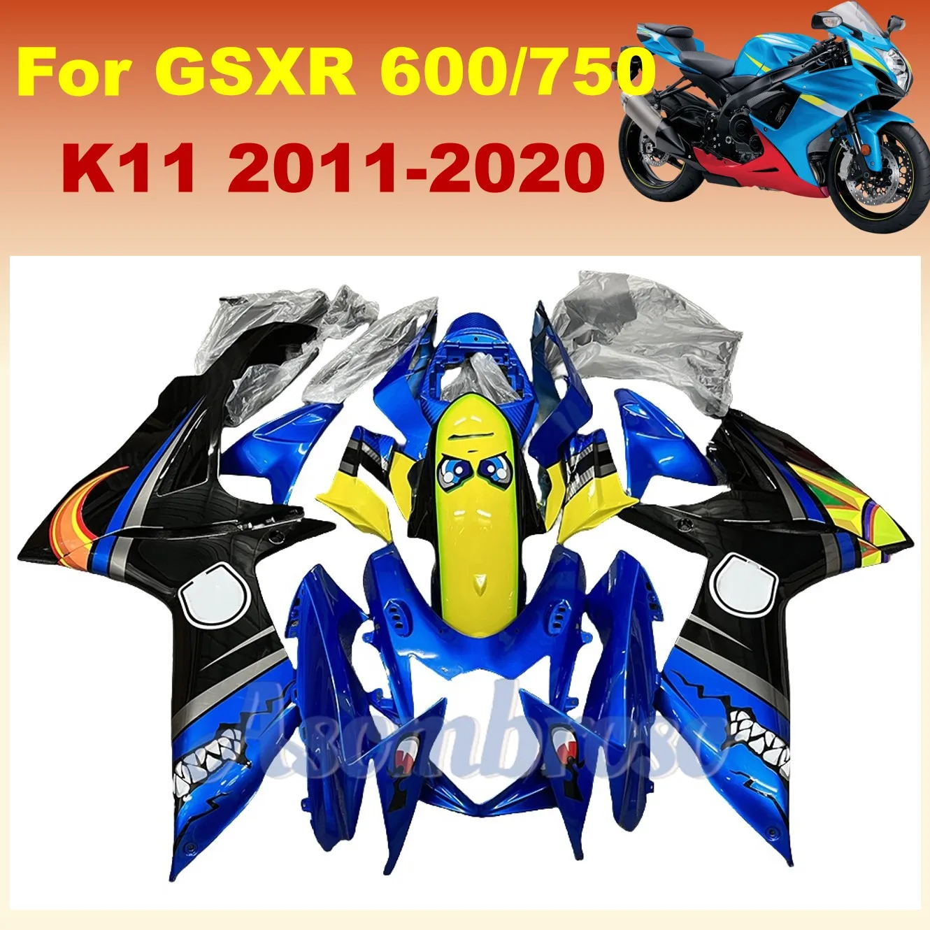 Shark Stickers Bodykits Fairing kit For Suzuki GSXR600 GSXR750 2011 2020 2019 2018 2016 2012 2013 2015 2017 2014 GSXR 600 11-20