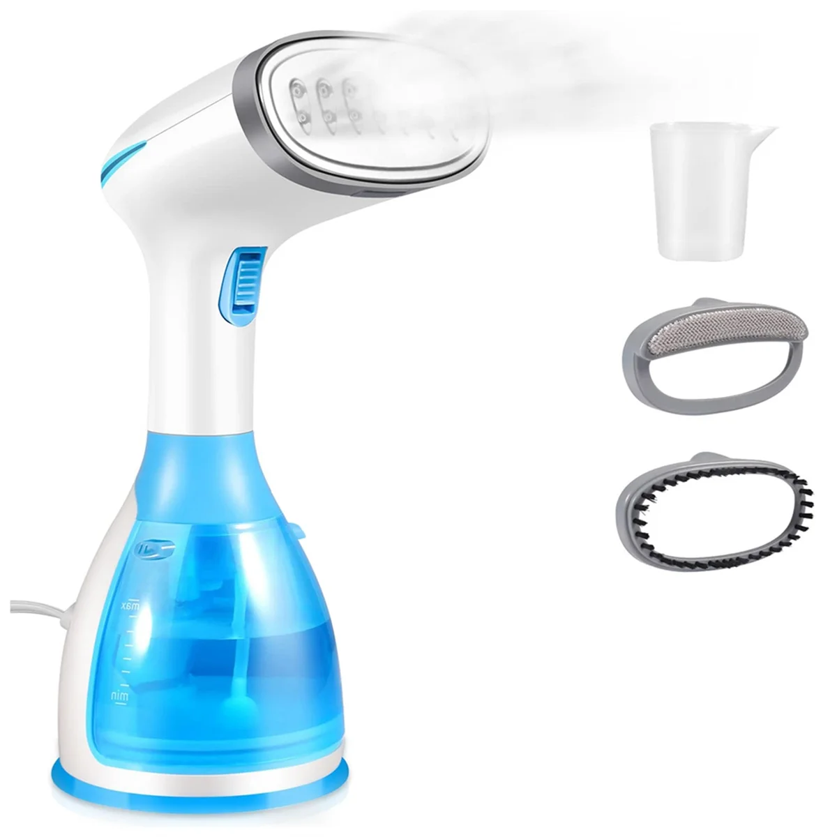 

Steamer for Clothes 1500W Handheld Garment Steamer, Portable Travel Clothing Fabric Steamer with 280Ml Tank EU Plug