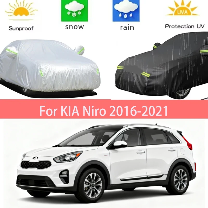 

For KIA Niro 2016-2021 Full Car Covers Outdoor Sun Anti UV Rain Snow Dust Protection Oxford Cloth Accessories