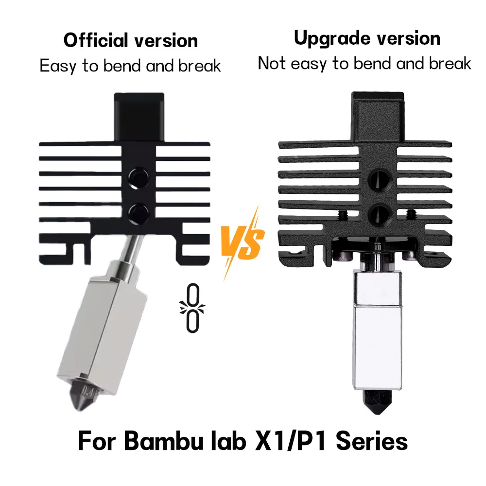 Bambu-Bambulab Bi Metal Bamboo BAMBULABS, Version 2.0, Buse Cht, Mise à Niveau Hotend, Bambulabs bronchX/s, P1P, P1S, Hotend, Thermistance P1P