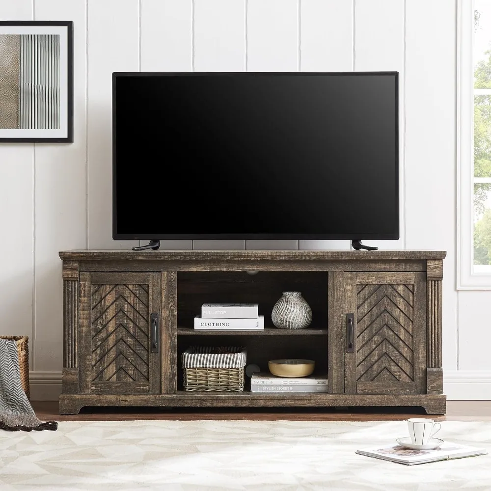 Farmhouse TV Stand for 65+ Inch TV,25