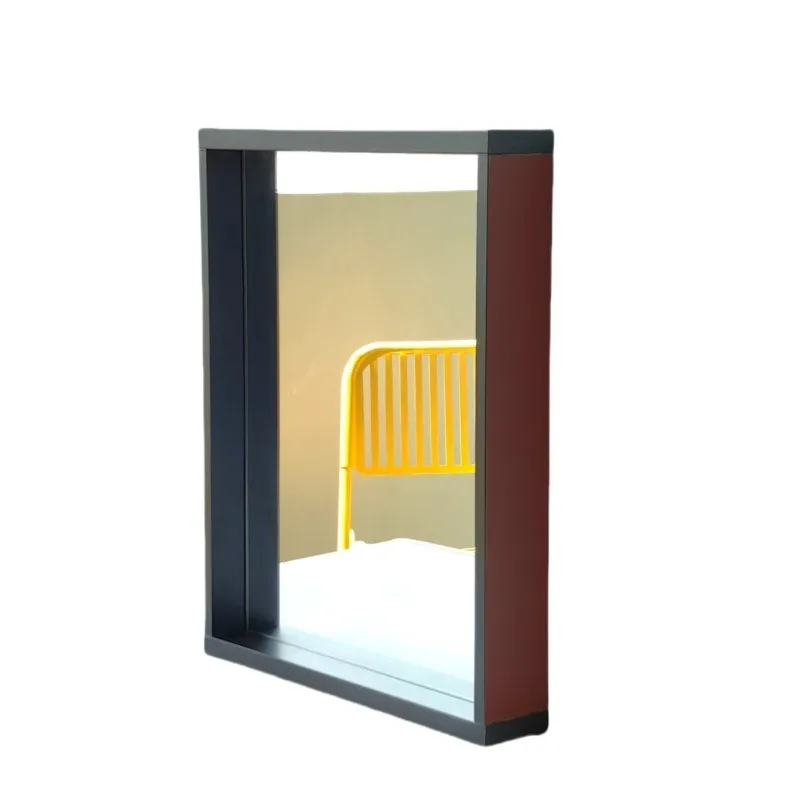 High-Definition Vintage-Style Colored Wooden Frame Dressing Mirror  Large Desktop or Wall-Mounted Makeup Mirror