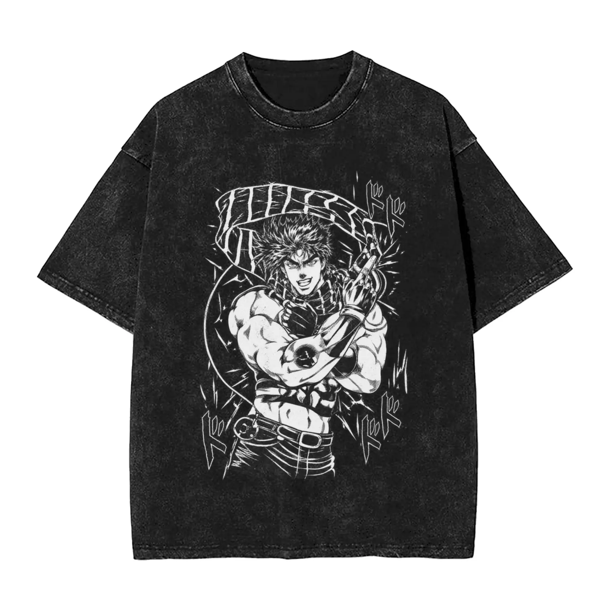 Jojo's Bizarre Adventure Will Zeppeli Vintage T Shirt for Men Pure Cotton Cool T-Shirts Crew Neck  Tees Short Sleeve Tops Unique