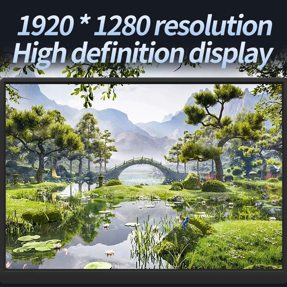 MUCAI 10.5 Inch 1280P Ultra Portable Monitor 16:10 IPS 60Hz Game Screen 100% SRGB 420Cd/m ² Laptop Mac Xbox PS4/5 Switch Display image 5