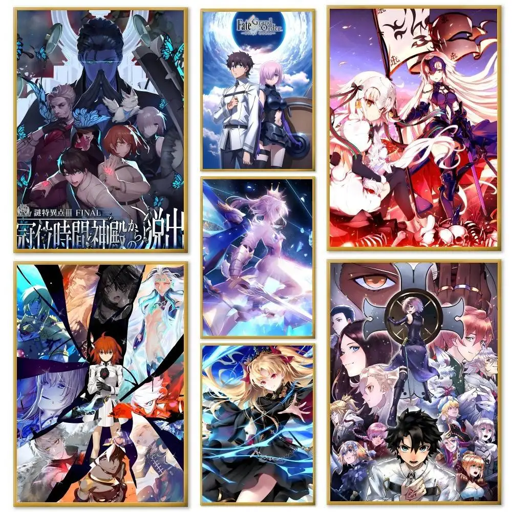 Anime Fate Grand Order Poster Waterproof Wall Art Sticker For Bar Living Room Vintage Room Decor High Quality Print Gift