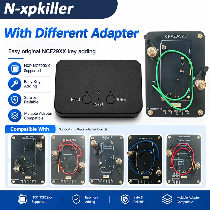 CNP259 Unlimted Token Device With Solder-Free Adapter Compatiable For N-xpkiller NCF Chip Remote For Toyota For Mazda