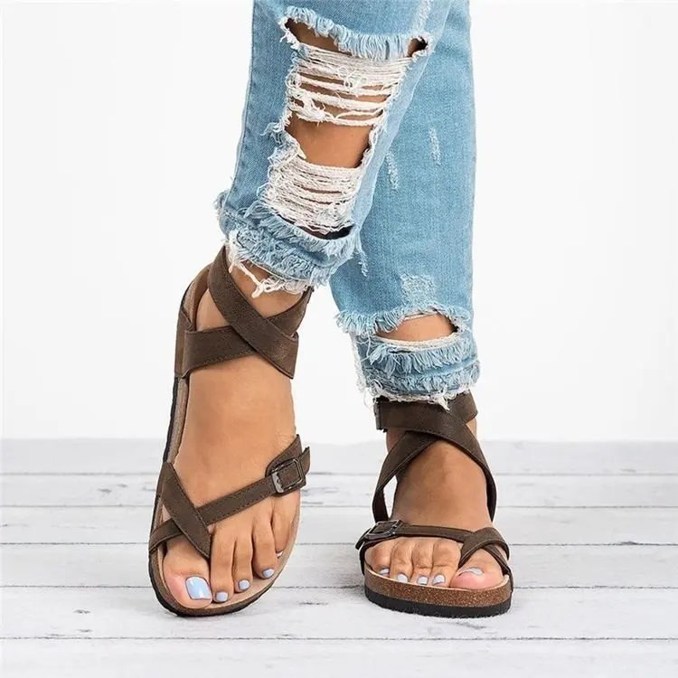 Women Sandals Summer Flip Flops Fashion Rome Shoes Women Classics Platform Wedges Heel Ladies Ankle Strap Gladiator