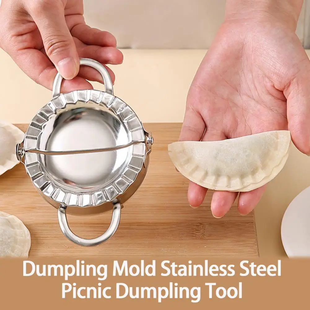 3-in-1 Dumpling Maker Stainless Steel Empanada Press Mini Pie Mold Multi-Functional Tortilla Clamp for Kitchen