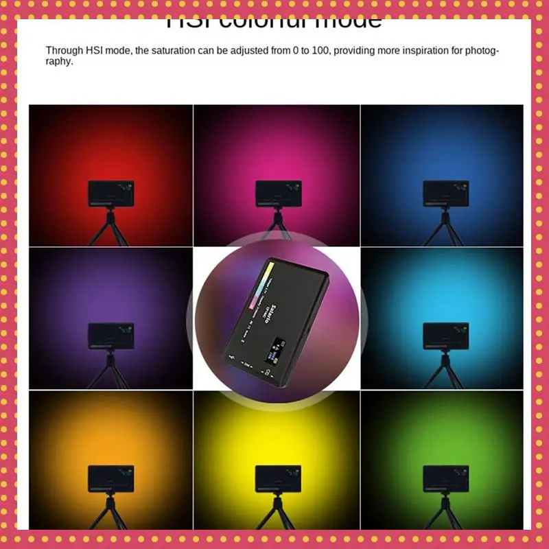 

B74A RGB Portable Pocket Handheld LED Lighting SLR Camera Vlog Photography Light Durable