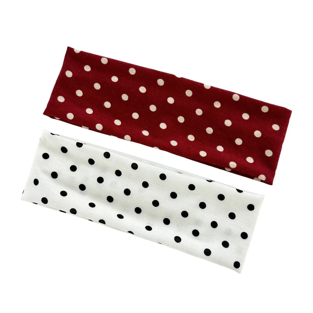 Y2K-Diadema elástica de lunares Retro para mujer y niña, estilo bohemio, diademas anchas y versátiles, accesorios para el cabello para citas y deportes de Yoga