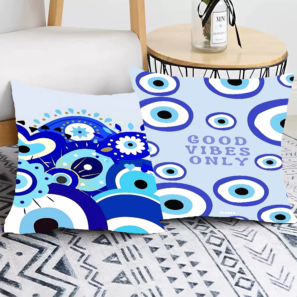 

Turkish Evil Eye Pillow Case Pillowcase Cushion Cover Throw Comfortable Pillow Case For Sofa Car Christmas Gift