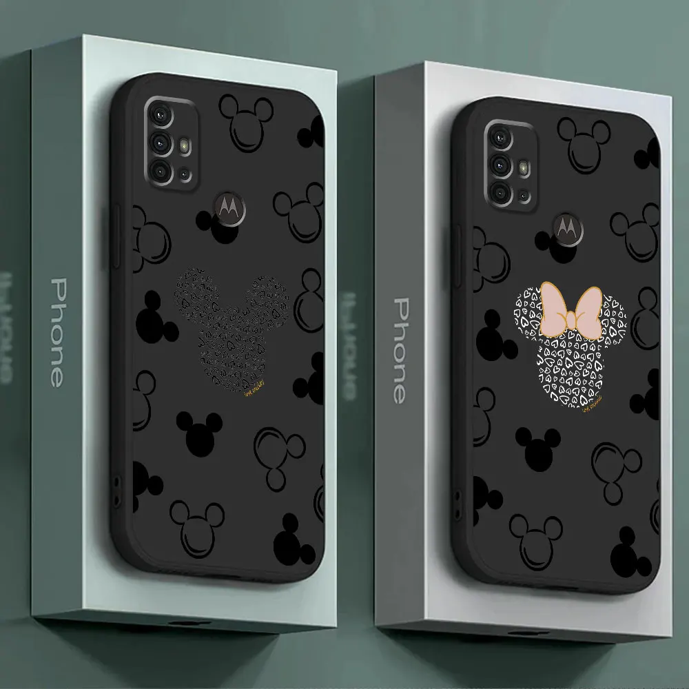 Disney Minnie Mouse Logo Case for Motorola Moto G71 G72 G32 G60 G51 G50 G30 G31 G73 G60s G52 G53 G22 Silicone Cover Shockproof