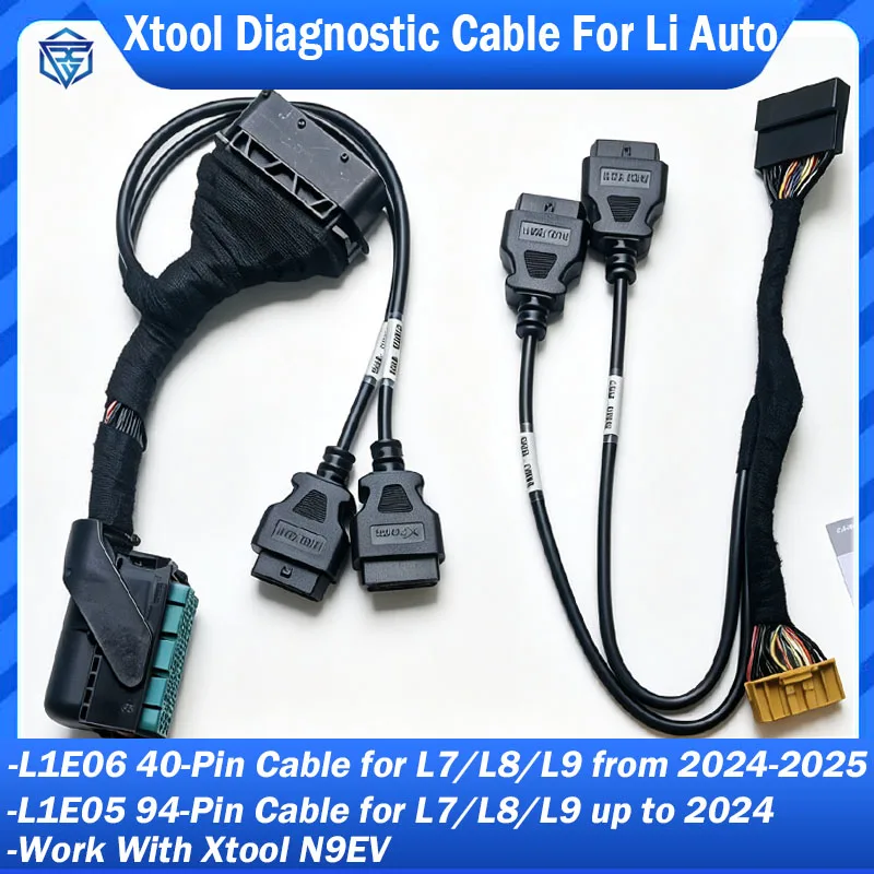 Xtool OBD Diagnostic Cable For Li Auto L7 L8 L9 Mega I8 ECU Program Cable L1E06 L1E05 Cable with N9EV for Li ( Lixiang ) Vehicle