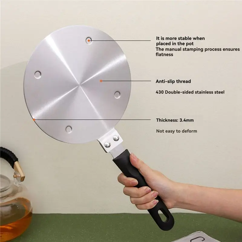 AT19-Electric Stove Heat Conducting Plate With Handle Household Moka Pot Heat Conducting Plate
