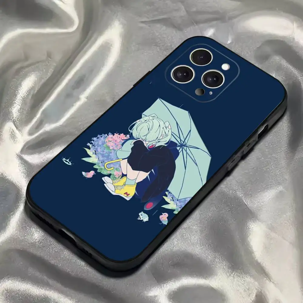 Tuyu اليابانية الموسيقى JPOP جراب هاتف آيفون 16,15,14,13,12,11,Pro,Max,Plus,X,XS,SE4,E,Mini,soft Black Case