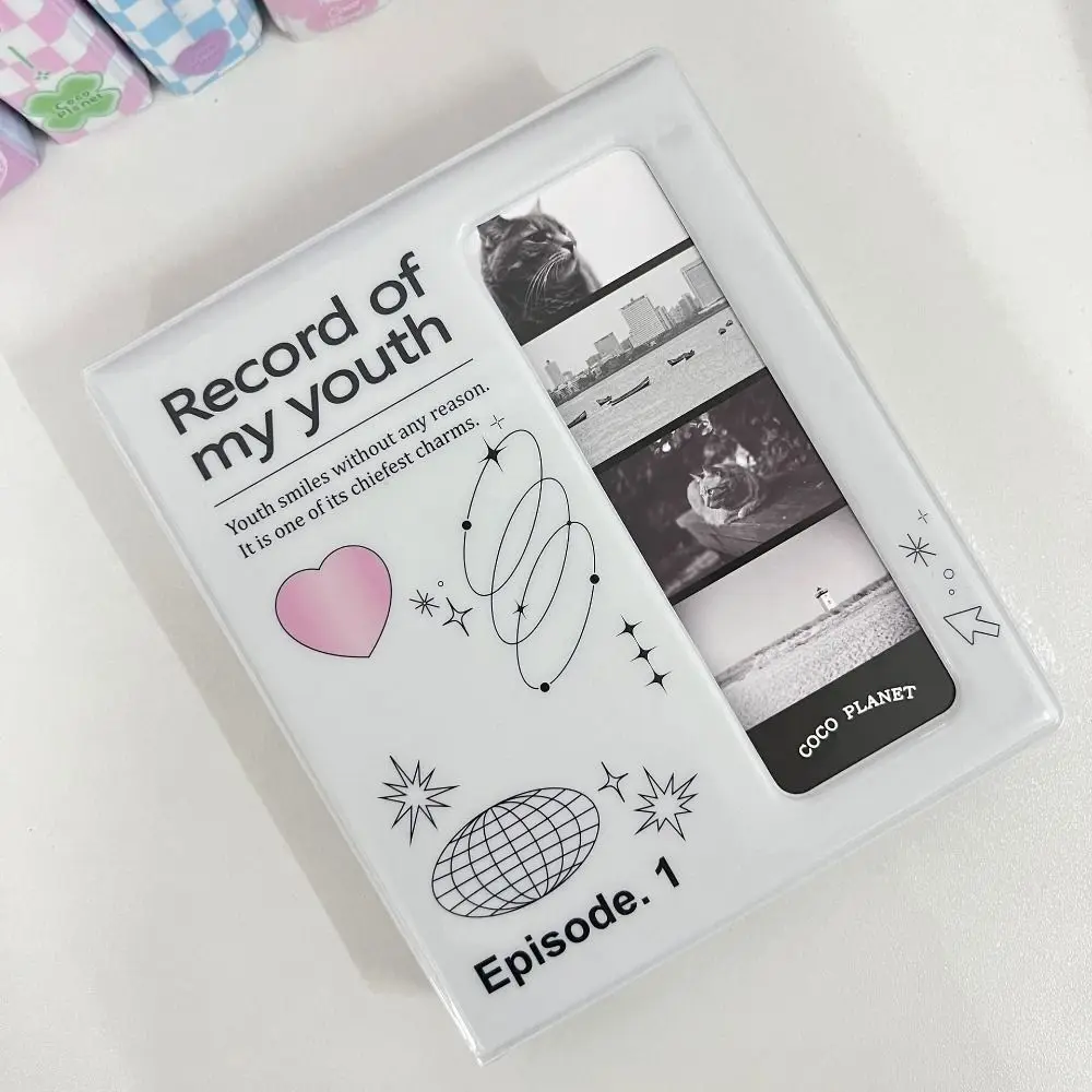 20 صفحة الكورية أربعة شبكة INS ألبوم صور بولي كلوريد الفينيل اليدوية Photocard الموثق المحمولة الإبداعية بطاقة الموثق ألبوم تذاكر