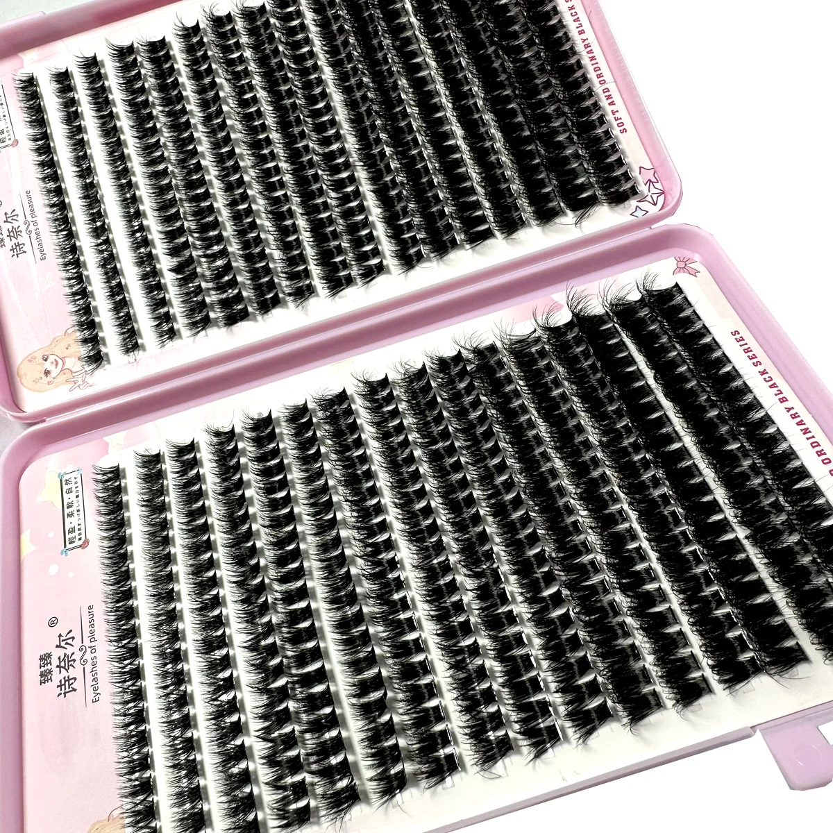 640Ps لتقوم بها بنفسك 5D رقيق لاش مجموعات 100D مجموعات رمش سميكة CC حليقة Wispy الرموش الفردية 8-18 مللي متر العنقودية رمش ملحقات #2