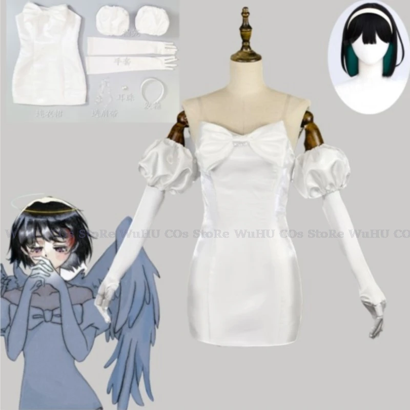 Vestido Lolita Anime para mulheres, Vestido de noite, Fantasia com peruca, Cosplay de Halloween, Roupa Anime