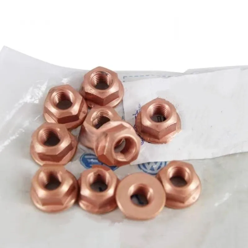 80 Sets M8 x 1,25 Kupfer-Flanschmuttern OEM Spec passend für BMW 3er E30 Abgaskrümmer-Reparatur-Hardware