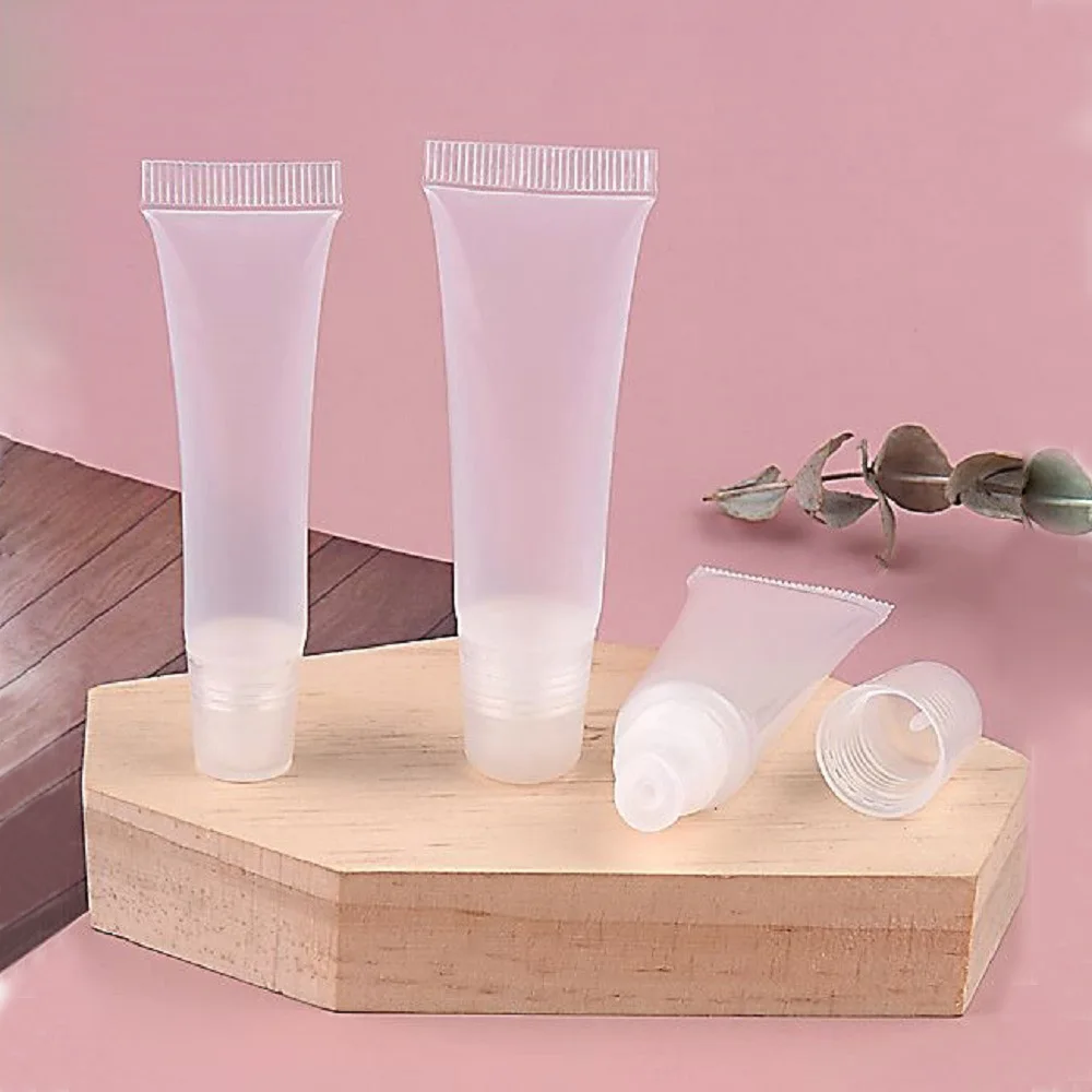 Großhandel 5ml 8ml 10ml 15ml Klare Quetschflasche für Lipgloss, Kunststoff-Lipgloss-Weichtube, Kosmetikverpackungsbehälter – Detail 4