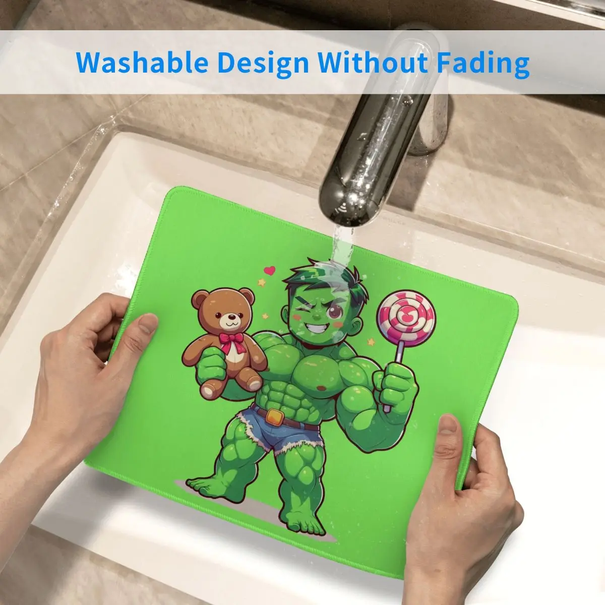 Custom Hulk Mouse Pad, antiderrapante, base de borracha, Gamer Mousepad, Cartoon Office Desktop Mat