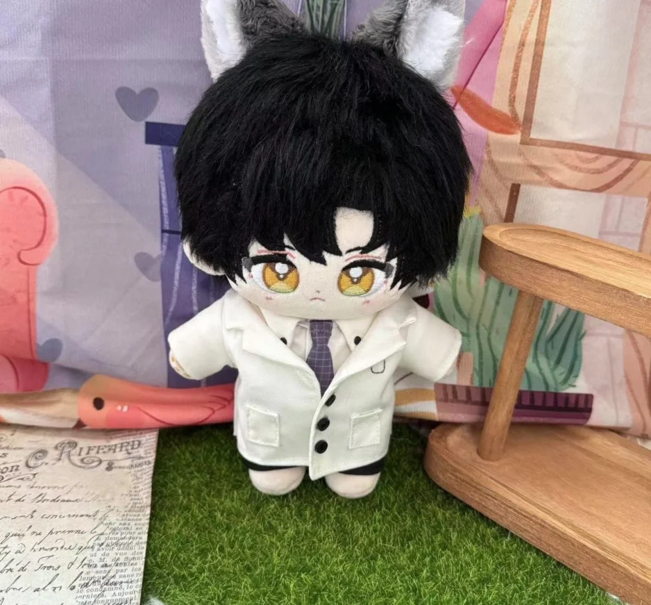 20CM Game Anime Love and deepspace  Xavier Zayne Rafayel Handsome Animal Ears Plush Doll  Boy Dress Up Cotton Stuffed Toys Gift