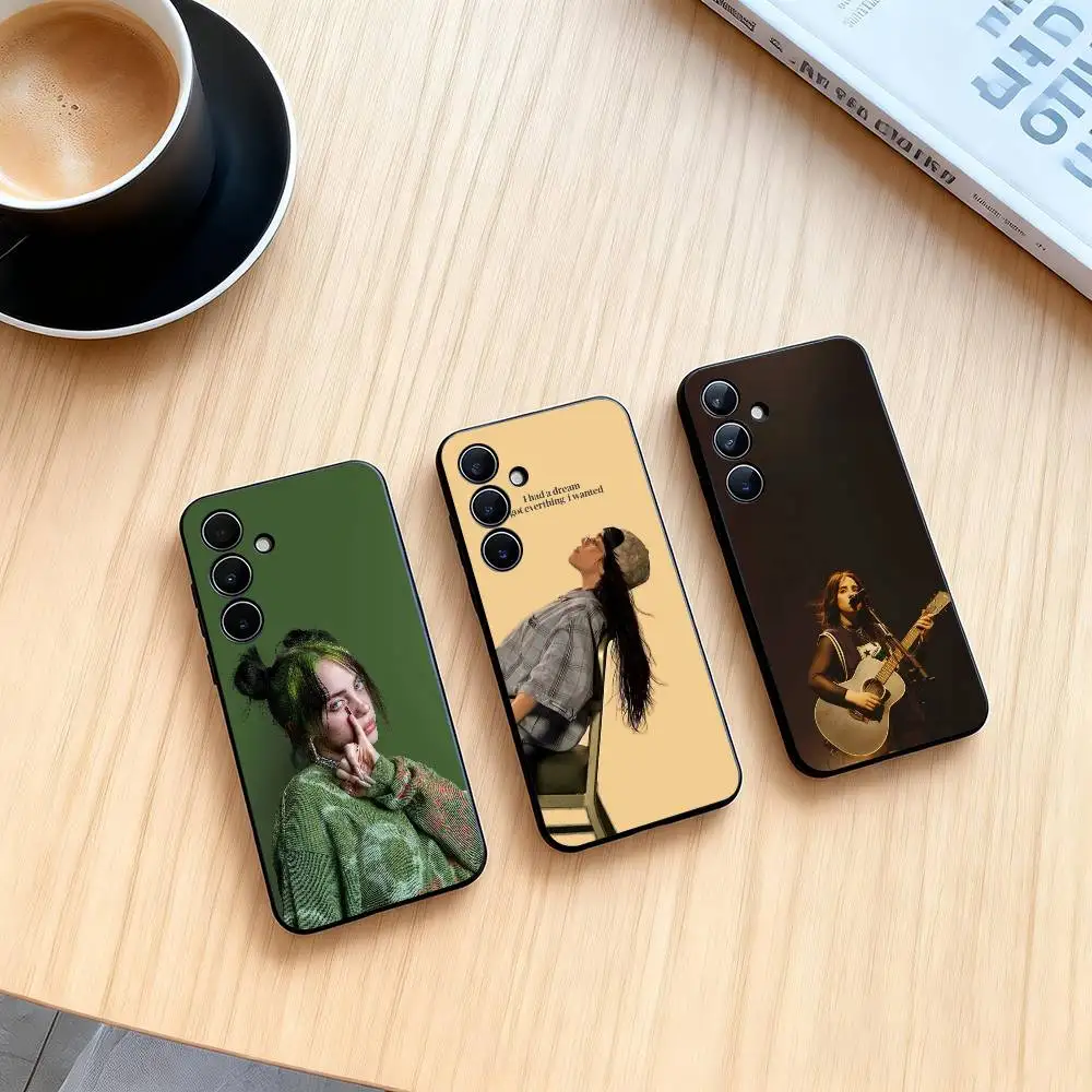 B-Billie Eilish  Phone Case Black Silicone Soft For Samsung Galaxy A73,A72,A71,A70,A53,A52,A51